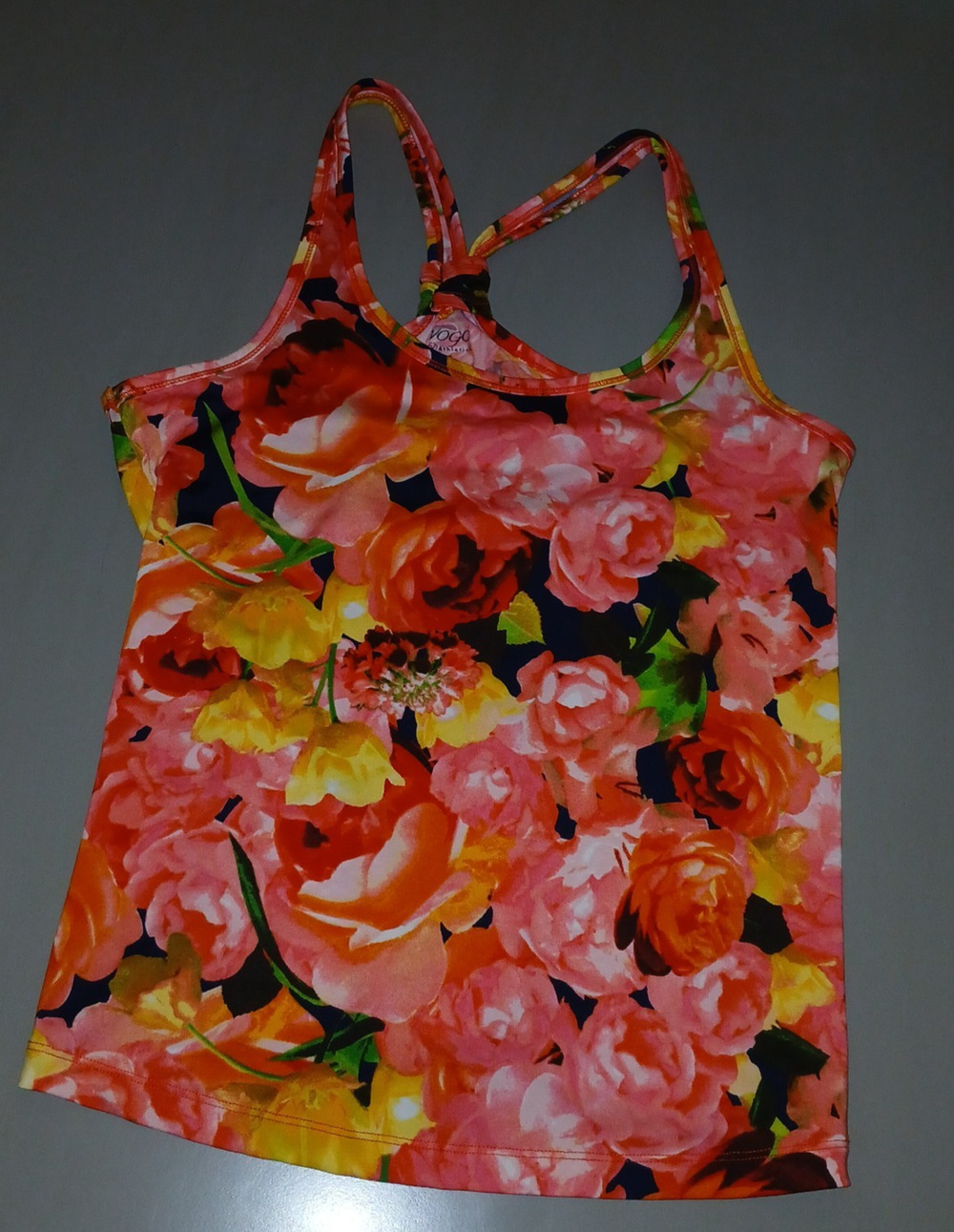 Womans Athletic Racerback Tank Top Yoga Workout Versatile Bold Utility Gym Sz SM